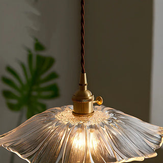 ZOWALA - Modern Transparent Glass Flower Mini Pendant Light Image - 12