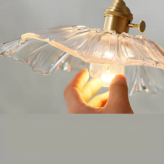 ZOWALA - Modern Transparent Glass Flower Mini Pendant Light Image - 13