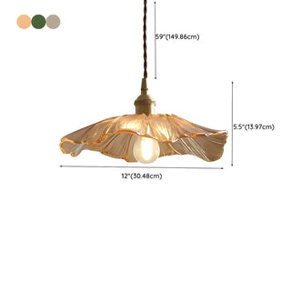 ZOWALA - Modern Transparent Glass Flower Mini Pendant Light #size