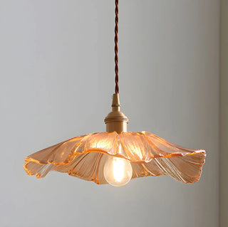 ZOWALA - Modern Transparent Glass Flower Mini Pendant Light Image - 3