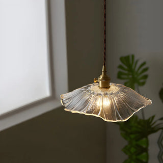 ZOWALA - Modern Transparent Glass Flower Mini Pendant Light Image - 5