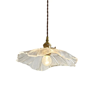 ZOWALA - Modern Transparent Glass Flower Mini Pendant Light Image - 8