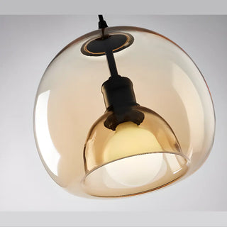 ZOWALA - Modern Grey 3-Light Glass Dome Island Light Image - 4