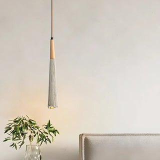 ZOWALA - Modern Bedroom Concrete Tapered Geometric Pendant Light Image - 1
