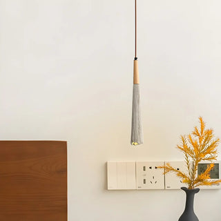ZOWALA - Modern Bedroom Concrete Tapered Geometric Pendant Light Image - 2