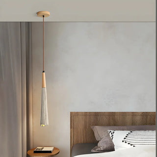 ZOWALA - Modern Bedroom Concrete Tapered Geometric Pendant Light Image - 3