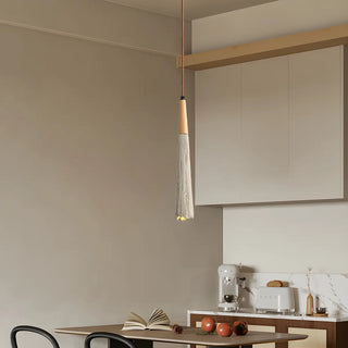 ZOWALA - Modern Bedroom Concrete Tapered Geometric Pendant Light Image - 5