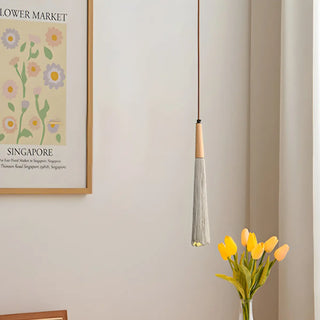 ZOWALA - Modern Bedroom Concrete Tapered Geometric Pendant Light Image - 6