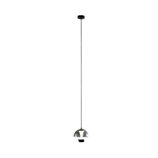 ZOWALA - Unique Dining Room Black Glass Chrome Dome Pendant Ligh Image - 10