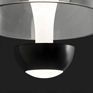 ZOWALA - Unique Dining Room Black Glass Chrome Dome Pendant Ligh Image - 9