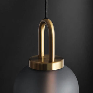 ZOWALA - Contemporary Cylinder Glass Dining Room Grey Pendant Light Image - 14