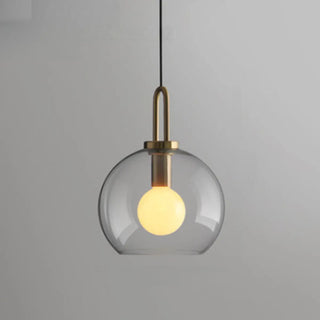 ZOWALA - Contemporary Cylinder Glass Dining Room Grey Pendant Light Image - 4