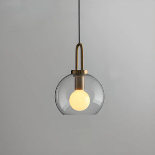 ZOWALA - Contemporary Cylinder Glass Dining Room Grey Pendant Light Image - 9