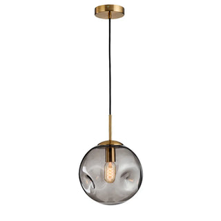 ZOWALA - Modern Abstract Brass Clear Glass Globe Pendant Light Image - 8