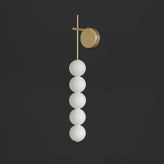 Vertical String Gold Globe Glass Design Wall Lamp Zawala Image - 10