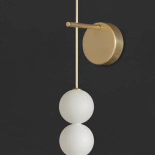 Vertical String Gold Globe Glass Design Wall Lamp Zawala Image - 12
