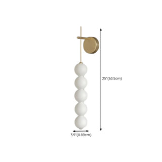 Vertical String Gold Globe Glass Design Wall Lamp Zawala Image - 16