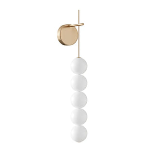 Vertical String Gold Globe Glass Design Wall Lamp Zawala Image - 5