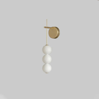 Vertical String Gold Globe Glass Design Wall Lamp Zawala Image - 6