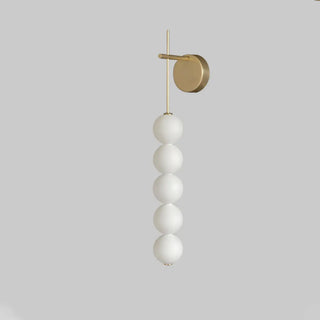 Vertical String Gold Globe Glass Design Wall Lamp Zawala Image - 8