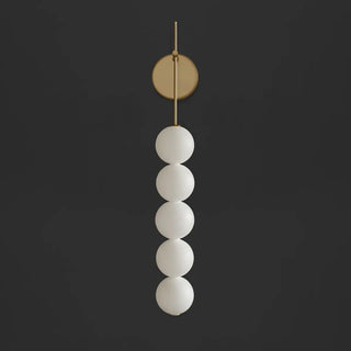 Vertical String Gold Globe Glass Design Wall Lamp Zawala Image - 9