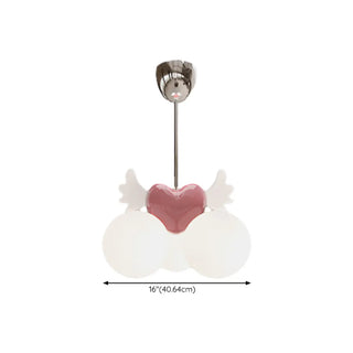 ZOWALA - Modern Heart-Shaped Globe Chandelier #size