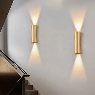Modern Hourglass Design Up Down LED Wall Sconce Zawala Image - 1