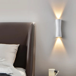 Modern Hourglass Design Up Down LED Wall Sconce Zawala Image - 2