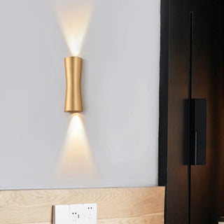 Modern Hourglass Design Up Down LED Wall Sconce Zawala Image - 3