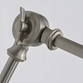 Contemporary Swing Arm Iron Bedroom Nickel Wall Light Image - 13