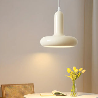ZOWALA - Modern Orange Mushroom Round Iron Pendant Light Image - 1