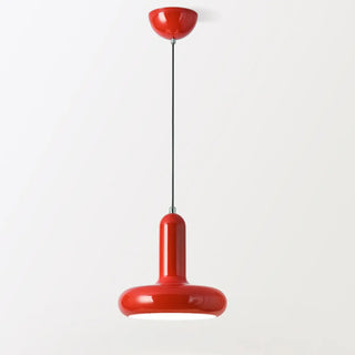 ZOWALA - Modern Orange Mushroom Round Iron Pendant Light Image - 5