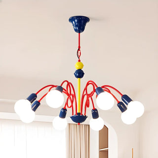 ZOWALA - Modern Kids Colorful 8-Light Globe Ceiling Light
