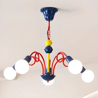 ZOWALA - Modern Kids Colorful 8-Light Globe Ceiling Light
