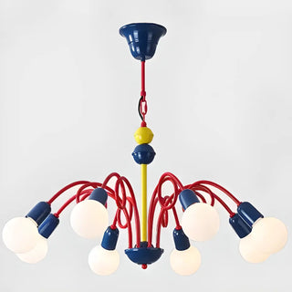 ZOWALA - Modern Kids Colorful 8-Light Globe Ceiling Light