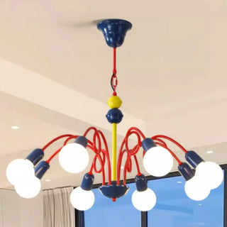 ZOWALA - Modern Kids Colorful 8-Light Globe Ceiling Light