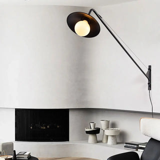Rotating Black Geometric Modern Wall Light Fixture Zawala Image - 1