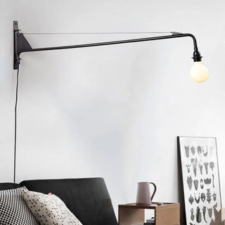 Rotating Black Geometric Modern Wall Light Fixture Zawala Image - 2