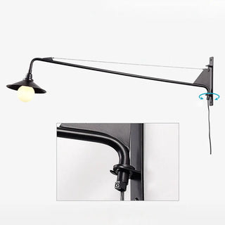 Rotating Black Geometric Modern Wall Light Fixture Zawala Image - 3