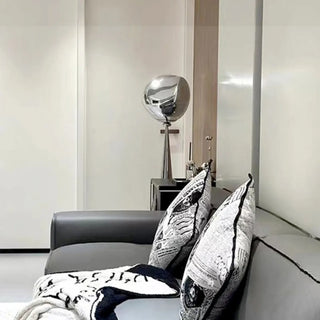 ZOWALA - Modern Unique LED Black Lava Metal Floor Lamp Image - 10