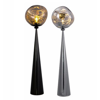 ZOWALA - Modern Unique LED Black Lava Metal Floor Lamp Image - 11