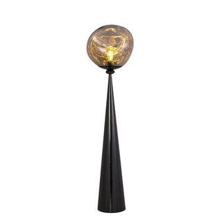 ZOWALA - Modern Unique LED Black Lava Metal Floor Lamp Image - 2