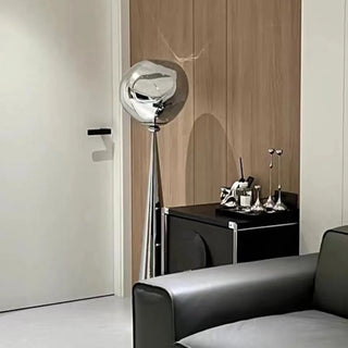 ZOWALA - Modern Unique LED Black Lava Metal Floor Lamp Image - 9