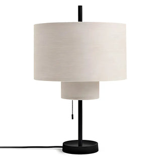Stylish Geometric Fabric Shade Cylinder Table Lamp Zawala Image - 5