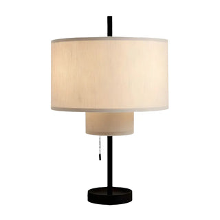 Stylish Geometric Fabric Shade Cylinder Table Lamp Zawala Image - 6