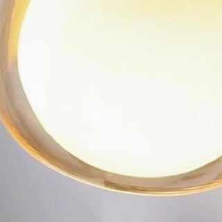 Modern Dual Layer Amber Glass Globe Pendant Light Zawala Image - 7
