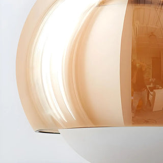 Modern Dual Layer Amber Glass Globe Pendant Light Zawala Image - 8