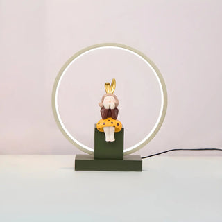Stylish Playful Figurine Circle LED Night Table Lamp Zawala Image - 6