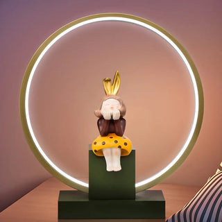 Stylish Playful Figurine Circle LED Night Table Lamp Zawala Image - 8