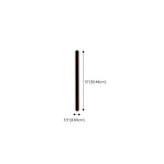 Minimalist Vertical Black Acrylic Exterior Wall Light Zawala #size